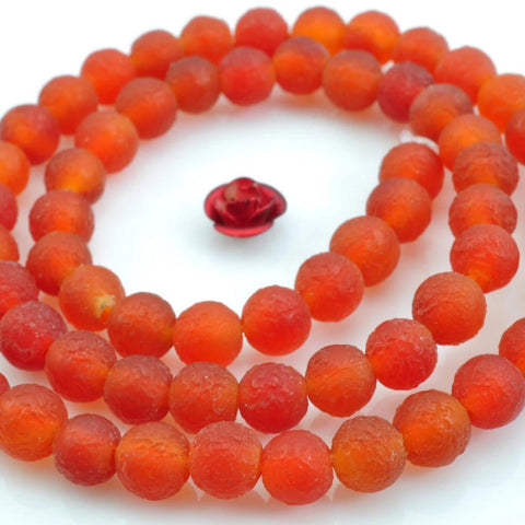 62 pcs of Matte Agate round beads in 6mm
