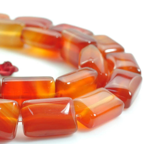 25 pcs of Rainbow Agate smooth rectangle beads in 15x10x7mm