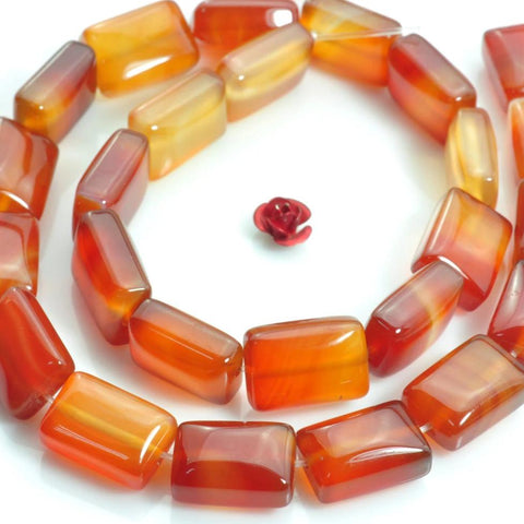 25 pcs of Rainbow Agate smooth rectangle beads in 15x10x7mm