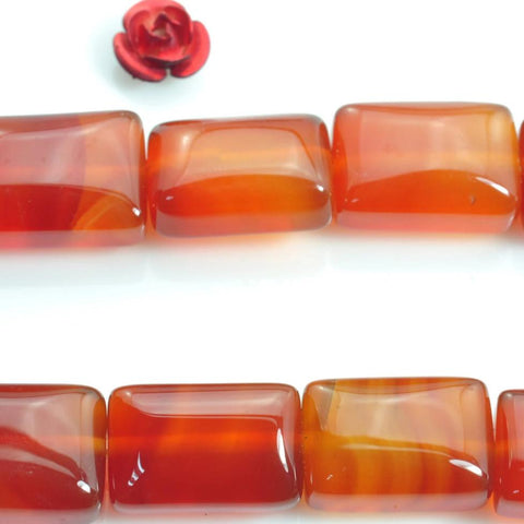 25 pcs of Rainbow Agate smooth rectangle beads in 15x10x7mm
