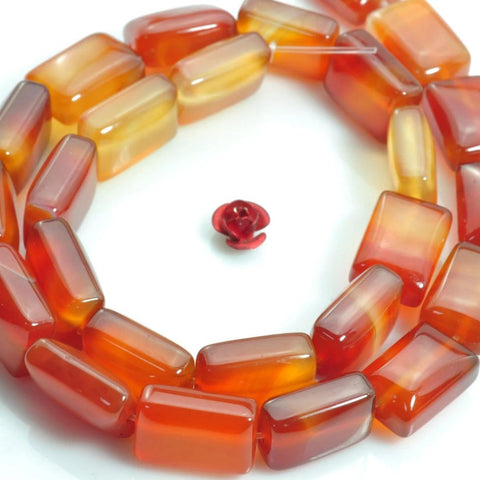 25 pcs of Rainbow Agate smooth rectangle beads in 15x10x7mm