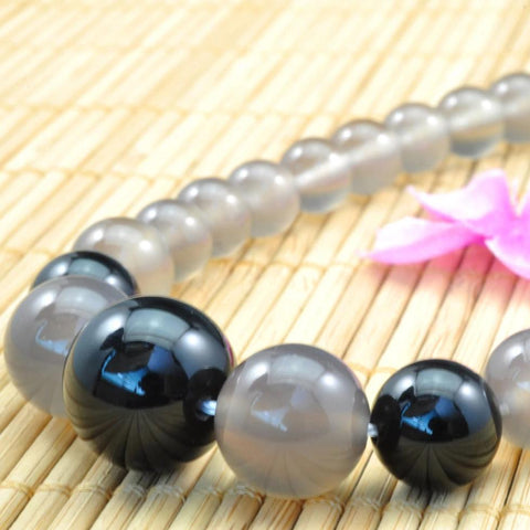 YesBeads 15.6 inches of Rainbow Agate smooth round tower necklace,DIY handmade wholesale beads in 6-14mm