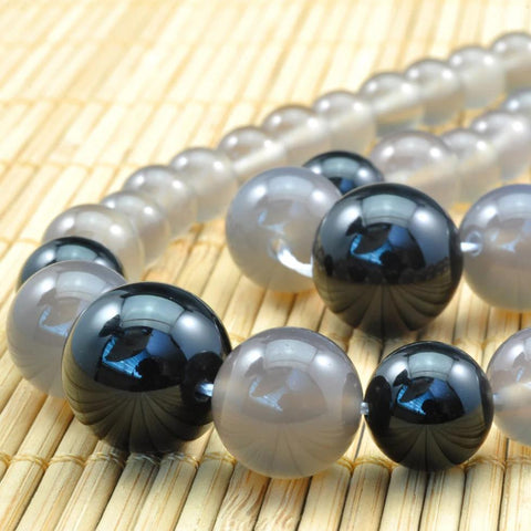 YesBeads 15.6 inches of Rainbow Agate smooth round tower necklace,DIY handmade wholesale beads in 6-14mm