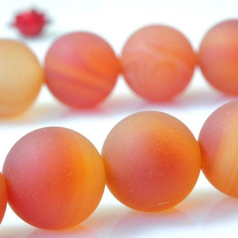 37 pcs of Natural Rainbow Agate matte round beads in 10mm
