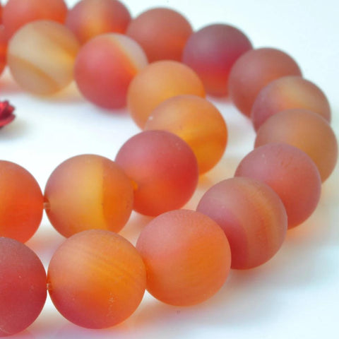 37 pcs of Natural Rainbow Agate matte round beads in 10mm