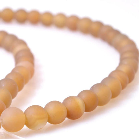 92 pcs of Agate Matte round beads in 4mm