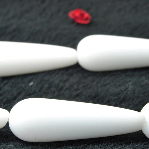 YesBeads 13 pcs of Ceramic Matte teardrop beads in 10x30mm