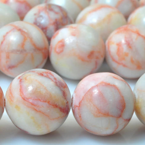 47 pcs of Natural Banded Jasper smooth round beads in 8mm