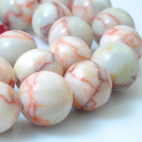 47 pcs of Natural Banded Jasper smooth round beads in 8mm