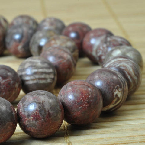 37 pcs of Natural Rainbow jasper smooth round beads in 10mm