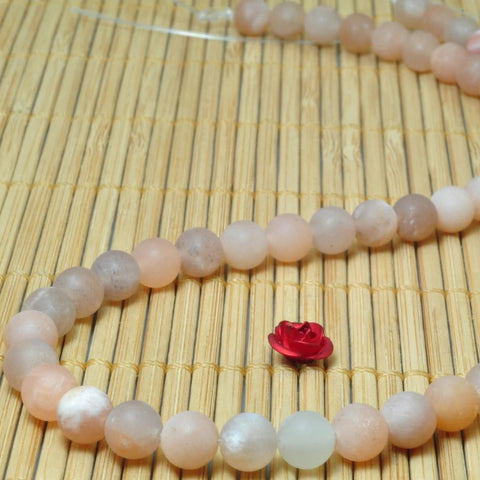 Natural New Sunstone matte round beads gemstone wholesale jewelry design bracelet necklace diy