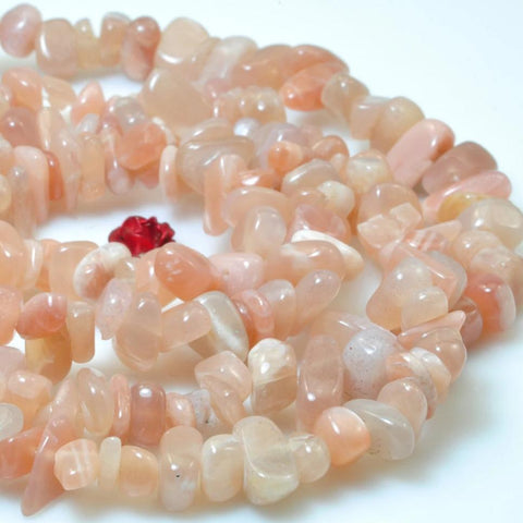 YesBeads Natural Sunstone smooth chip beads gemstone wholesale jewelry design 15''