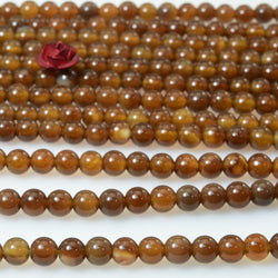 Brown agate smooth round beads wholesale loose gemstone for jewelry making bracelet necklace diy