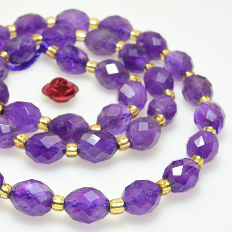 Natural Amethyst Stone Faceted Rice Beads Loose Gemstones Wholesale Jewelry Making Stuff Semi Precious Stone