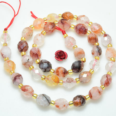 Natural Red Hematoid Quartz Faceted Rice Beads Loose Gemstones Wholesale Jewelry Making Stuff Semi Precious Stone Loose Gemstones Wholesale Jewelry Making Stuff Semi Precious Stone