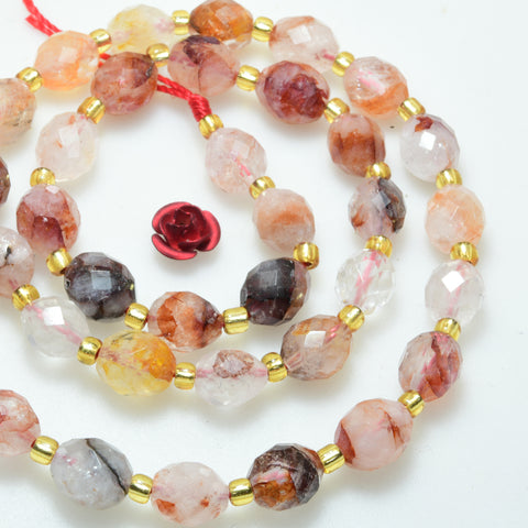 Natural Red Hematoid Quartz Faceted Rice Beads Loose Gemstones Wholesale Jewelry Making Stuff Semi Precious Stone Loose Gemstones Wholesale Jewelry Making Stuff Semi Precious Stone