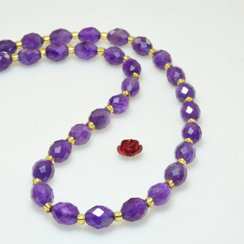 Natural Amethyst Stone Faceted Rice Beads Loose Gemstones Wholesale Jewelry Making Stuff Semi Precious Stone