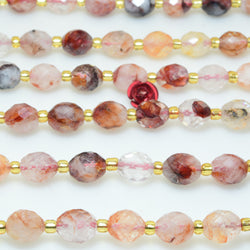 Natural Red Hematoid Quartz Faceted Rice Beads Loose Gemstones Wholesale Jewelry Making Stuff Semi Precious Stone Loose Gemstones Wholesale Jewelry Making Stuff Semi Precious Stone