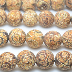 Tibetan agate dzi three-eyes agate matte round beads wholesale gemstone jewelry making bracelet necklace diy