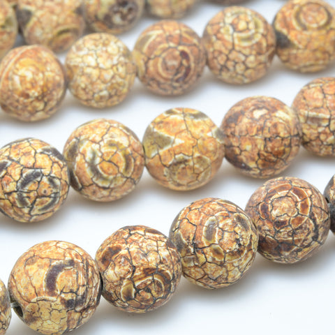 Tibetan agate dzi three-eyes agate matte round beads wholesale gemstone jewelry making bracelet necklace diy