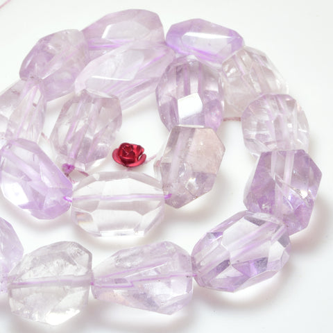 Natural Amethyst Stone Faceted Nugget Beads Loose Gemstones Wholesale Jewelry Making Stuff Semi Precious Stone