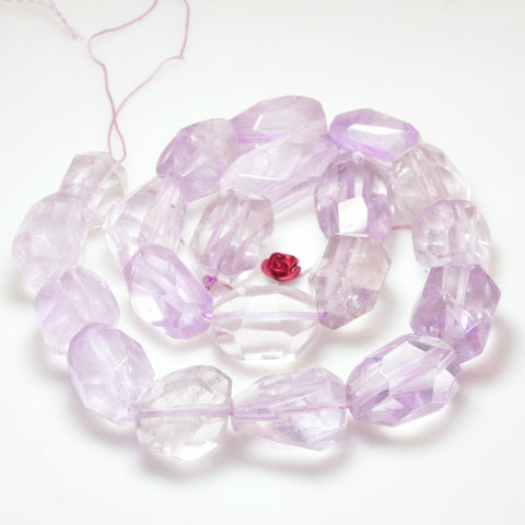 Natural Amethyst Stone Faceted Nugget Beads Loose Gemstones Wholesale Jewelry Making Stuff Semi Precious Stone