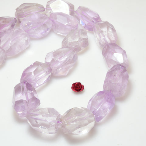 Natural Amethyst Stone Faceted Nugget Beads Loose Gemstones Wholesale Jewelry Making Stuff Semi Precious Stone