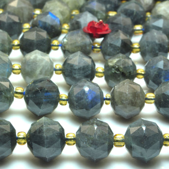Natural Labradorite Stone faceted HANG rondelle loose beads wholesale gemstones for jewelry making DIY bracelet necklace