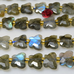Natural labradorite faceted butterfly beads gemstone wholesale jewelry necklace diy earings making