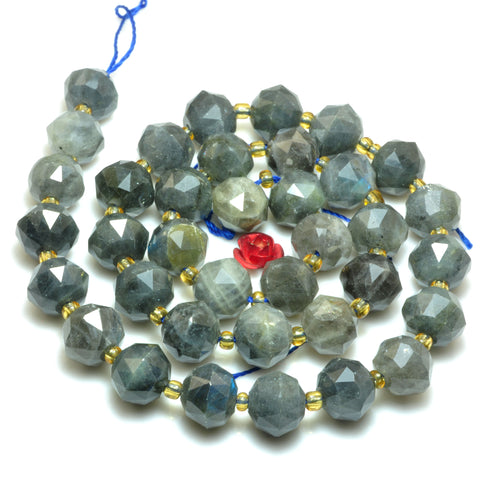 Natural Labradorite Stone faceted HANG rondelle loose beads wholesale gemstones for jewelry making DIY bracelet necklace