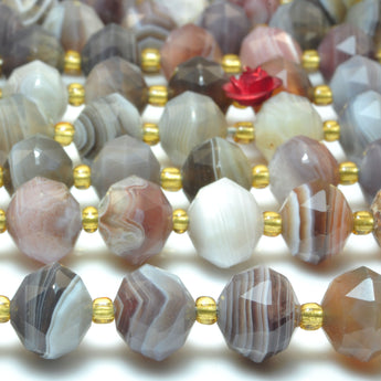 Natural Botswana Agate Faceted HANG Loose Beads Rondelle Stone Wholesale Gemstones for Jewelry Making DIY Bracelet Necklace