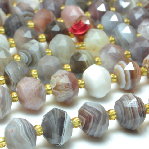 Natural Botswana Agate Faceted HANG Loose Beads Rondelle Stone Wholesale Gemstones for Jewelry Making DIY Bracelet Necklace