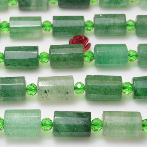 Natural Green Strawberry Quartz Crystal Stone Faceted Cube Beads Loose Gemstones Wholesale Jewelry Making Stuff Semi Precious Stone