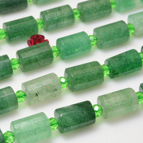 Natural Green Strawberry Quartz Crystal Stone Faceted Cube Beads Loose Gemstones Wholesale Jewelry Making Stuff Semi Precious Stone