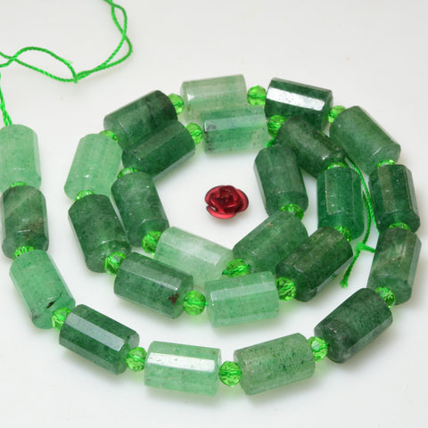 Natural Green Strawberry Quartz Crystal Stone Faceted Cube Beads Loose Gemstones Wholesale Jewelry Making Stuff Semi Precious Stone