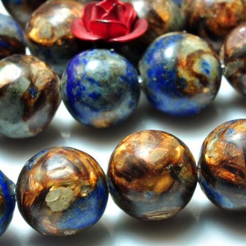 Synthetic Bronzite Lapis Lazuli Smooth round beads wholesale for jewelry making bracelet necklace