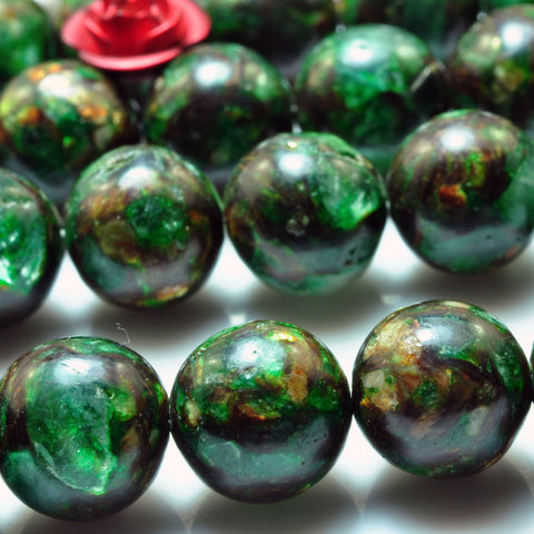 Synthetic Bronzite Fluorite Smooth round beads wholesale for jewelry making bracelet necklace
