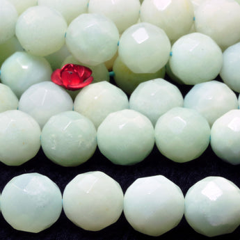 Natural Amazonite faceted round beads wholesale gemstone for jewelry making bracelet necklace diy