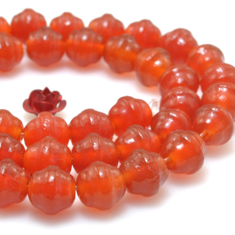 Carnelian matte drum beads wholesale gemstone loose red stone jewelry making bracelet diy