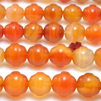 Natural Orange Red Carnelian Agate smooth drum beads wholesale gemstone loose stone jewelry making bracelet diy