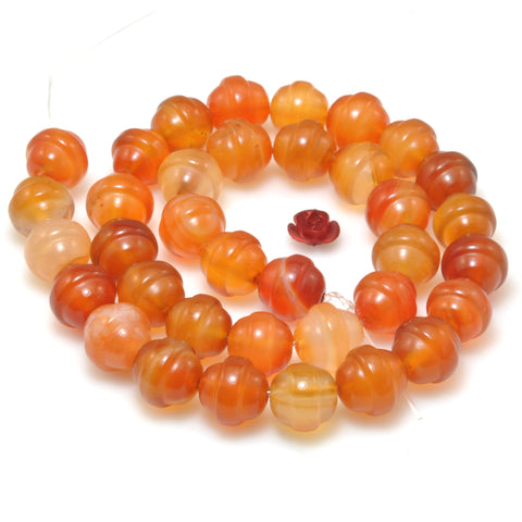 Natural Orange Red Carnelian Agate smooth drum beads wholesale gemstone loose stone jewelry making bracelet diy