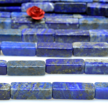 Natural Lapis Lazuli smooth rectangle stick beads wholesale gemstone for jewelry making DIY