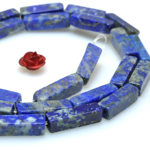 Natural Lapis Lazuli smooth rectangle stick beads wholesale gemstone for jewelry making DIY