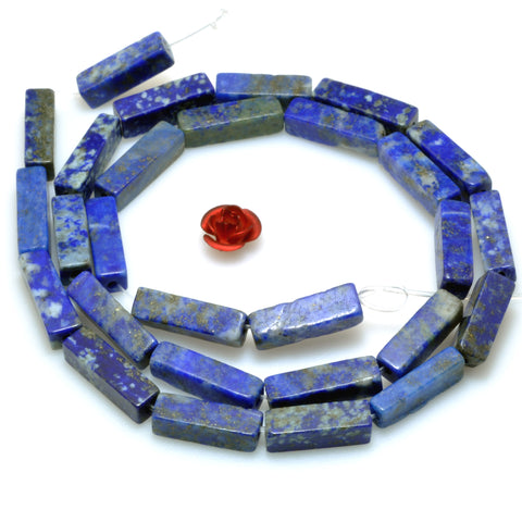 Natural Lapis Lazuli smooth rectangle stick beads wholesale gemstone for jewelry making DIY