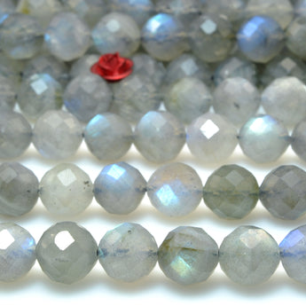 Natural Labradorite faceted round beads loose gemstone wholesale semi precious stone for bracelet necklace jewelry DIY making