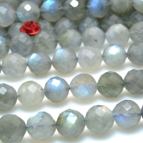 Natural Labradorite faceted round beads loose gemstone wholesale semi precious stone for bracelet necklace jewelry DIY making