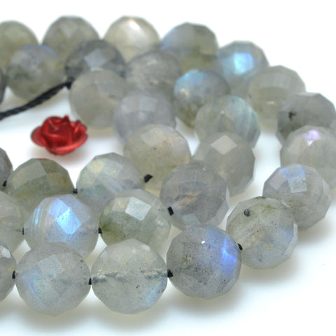Natural Labradorite faceted round beads loose gemstone wholesale semi precious stone for bracelet necklace jewelry DIY making