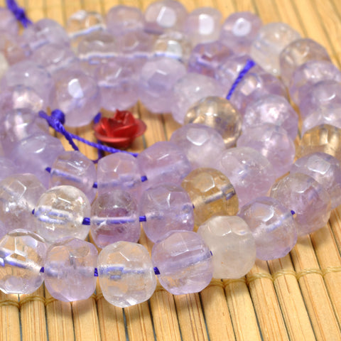 Natural Ametrine faceted rondelle beads Amethyst stone wholesale loose gemstone for jewelry making diy
