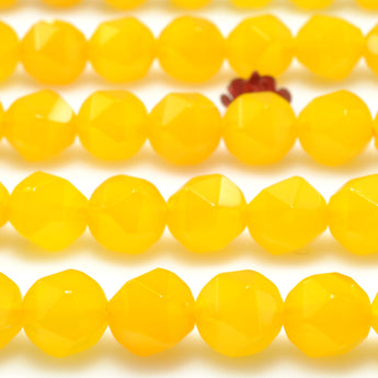 Yellow Agate star cut faceted nugget loose beads gemstone wholesale jewelry making bracelet diy stuff