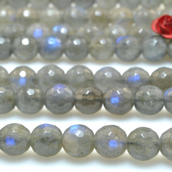 Natural Labradorite faceted round beads loose stone wholesale gemstone for jewelry making bracelet necklace DIY